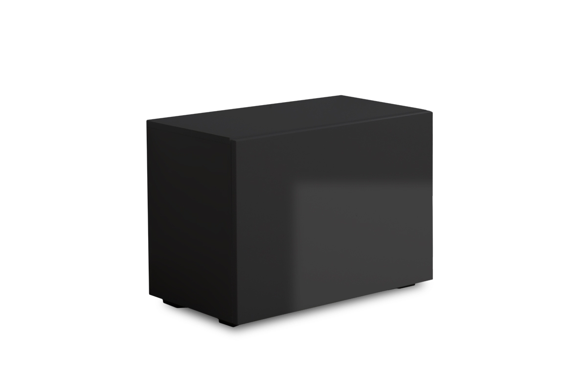 Komplet moderního nábytku do předsíně Combo - grafit/MDF Černý lesk - Konec série Komplet nábytku s věšákem