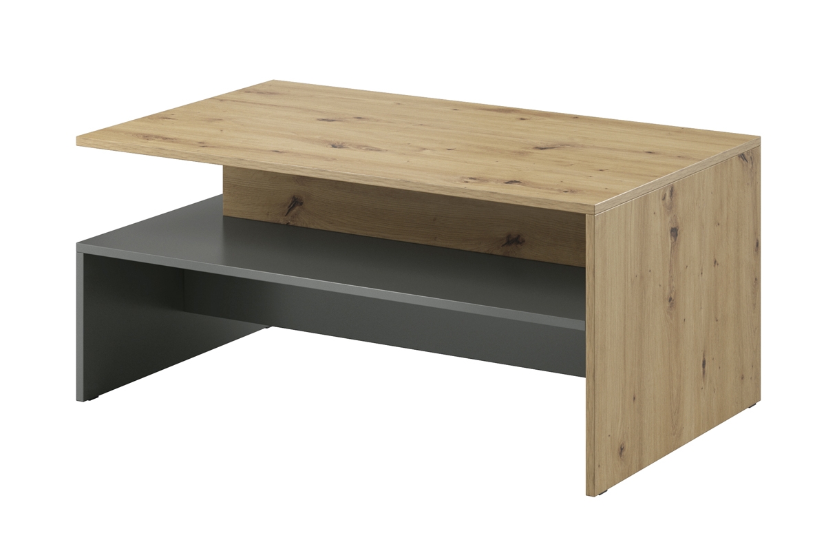 Konferenční stolek Baros 99 100 cm - dub artisan / šedá Kontrastní konferenční šedý 