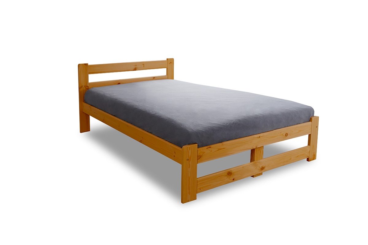 Postel do ložnice dřevěná 120x200 Garifik E3  postel drewniane w barevným odstínu olchy 