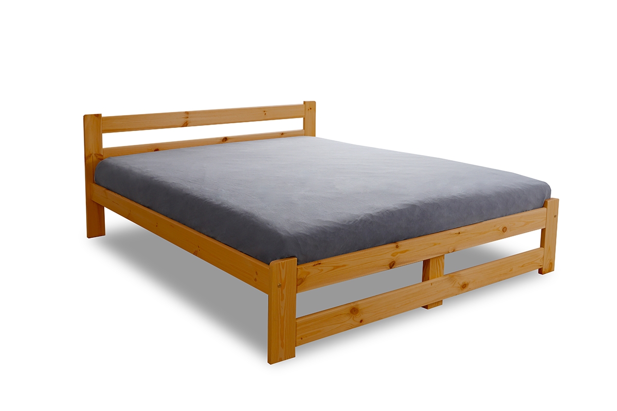 Postel do ložnice dřevěná 160x200 Garifik E3  postel w barevným odstínu olchy 