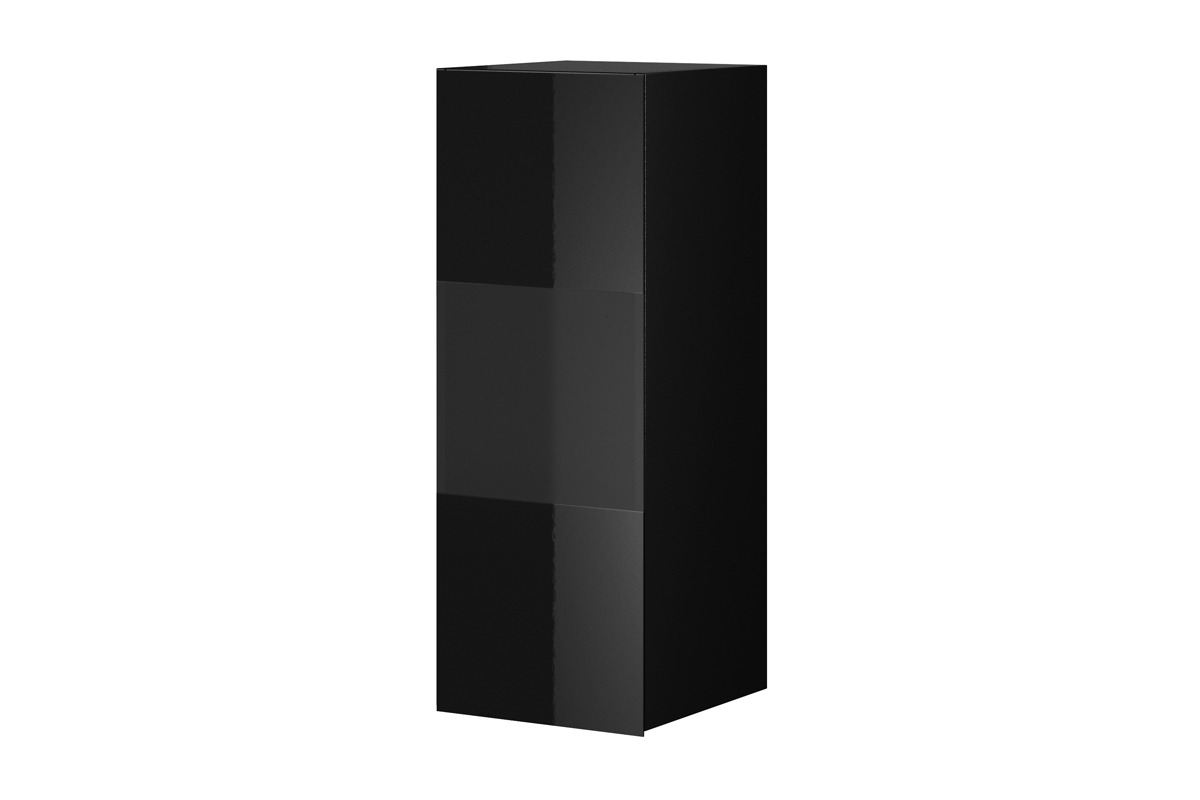 Skříňka závěsná Helio 07 - 35 cm - Černý / černé Sklo Skříňka závěsná