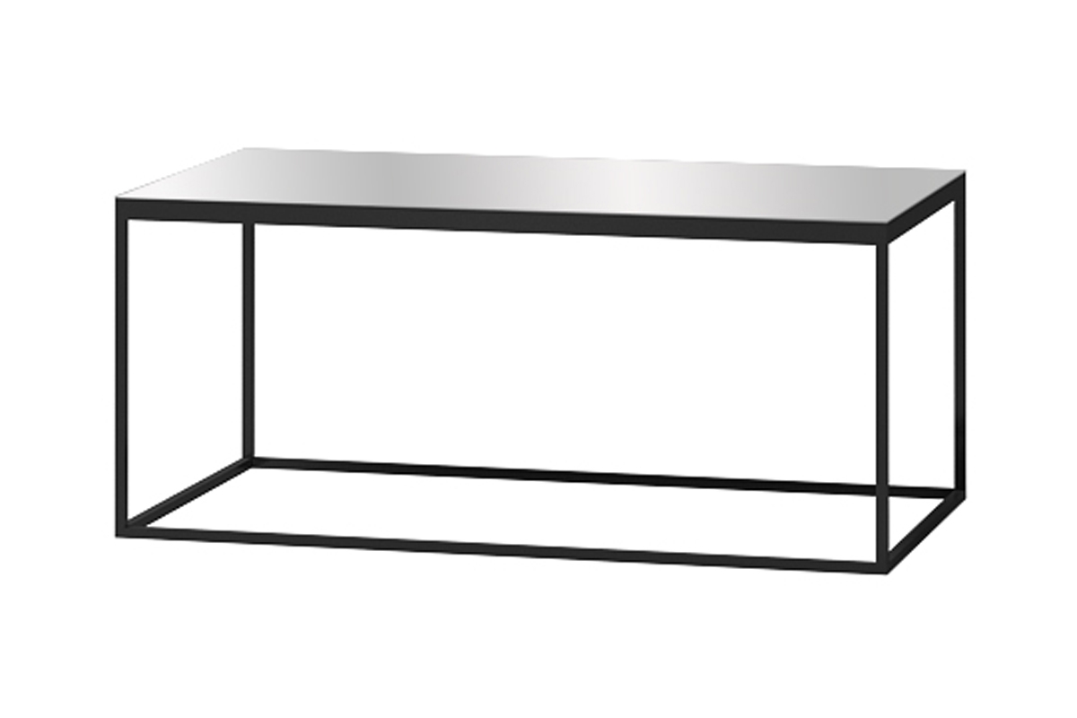 Konferenční stolek Helio 99 - černá / šedé sklo Konferenční stolek se sklem