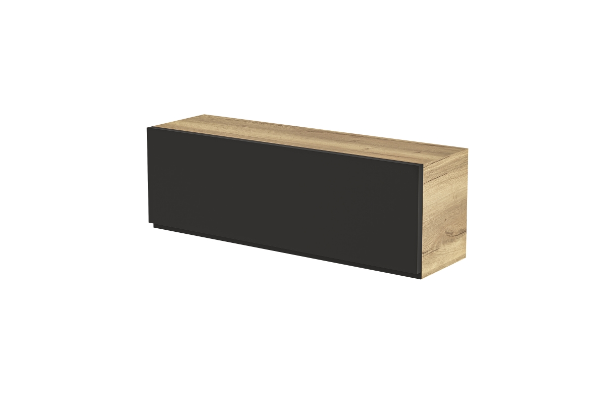 Závěsná skříňka Loftia horizontální - dub artisan / černý mat wisząca szafka