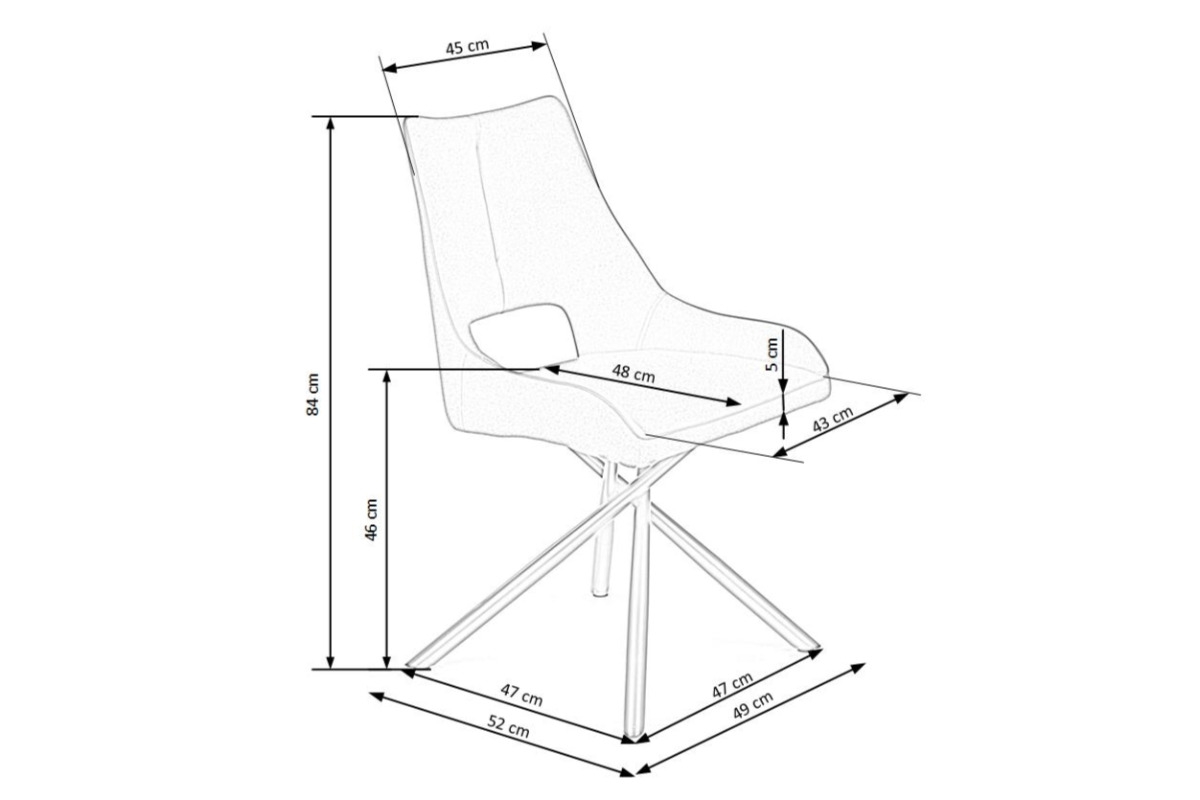 Komplet Stůl rozkládací Derrick - Dub přírodní/Černý + 4 Židle čalouněná K409 - Popelový designový ocelový podstavec