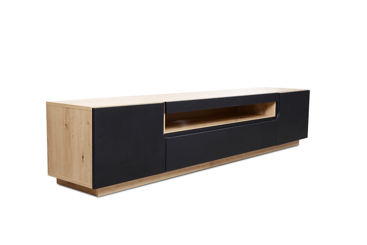 Komplet nábytku do obývacího pokoje Loftia 3 - artisan/Černý mat  TV skříňka Loftia
