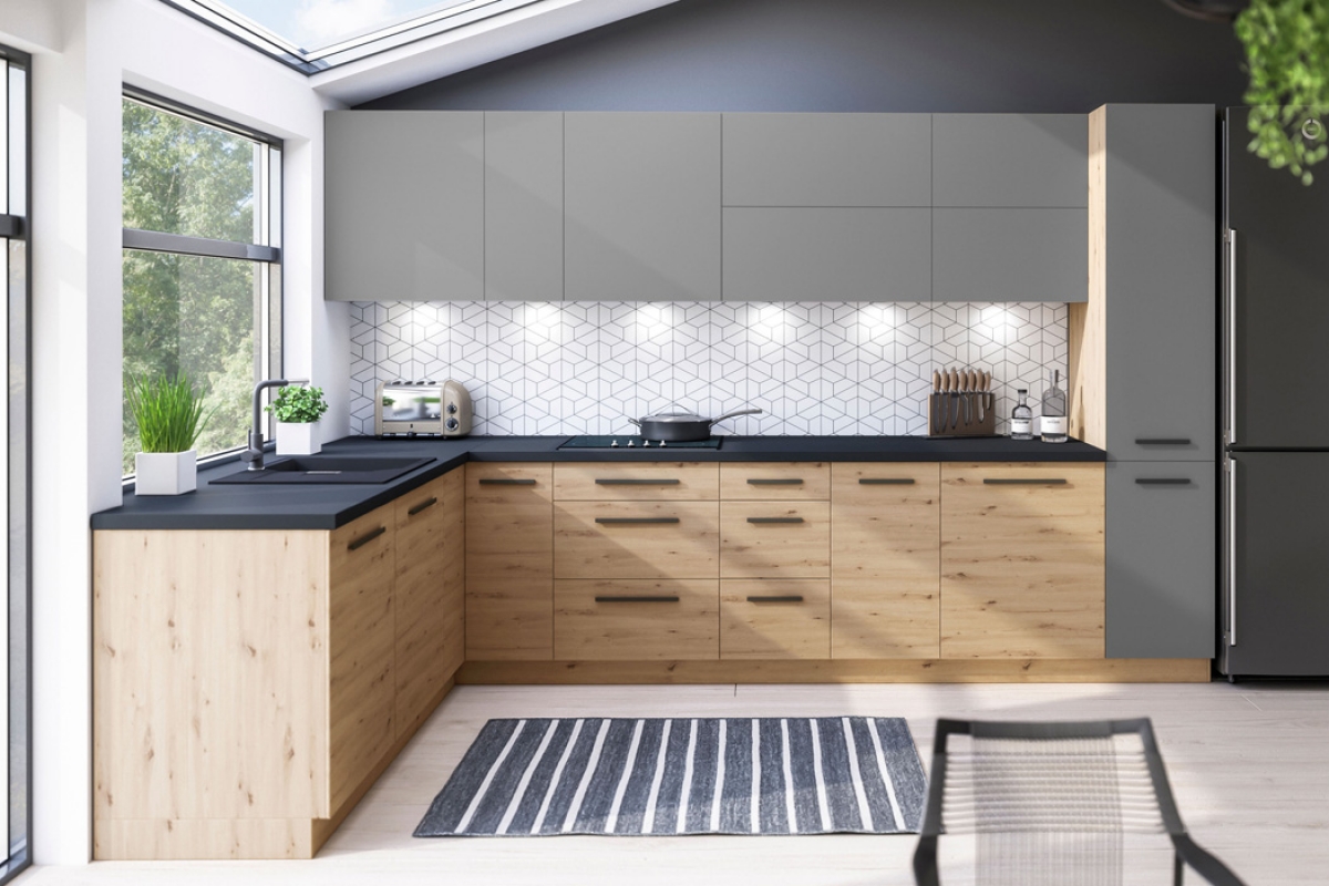 Kuchyně Langen - Komplet 210x330cm - Komplet kuchyňského nábytku Komplet nábytku kuchennych 