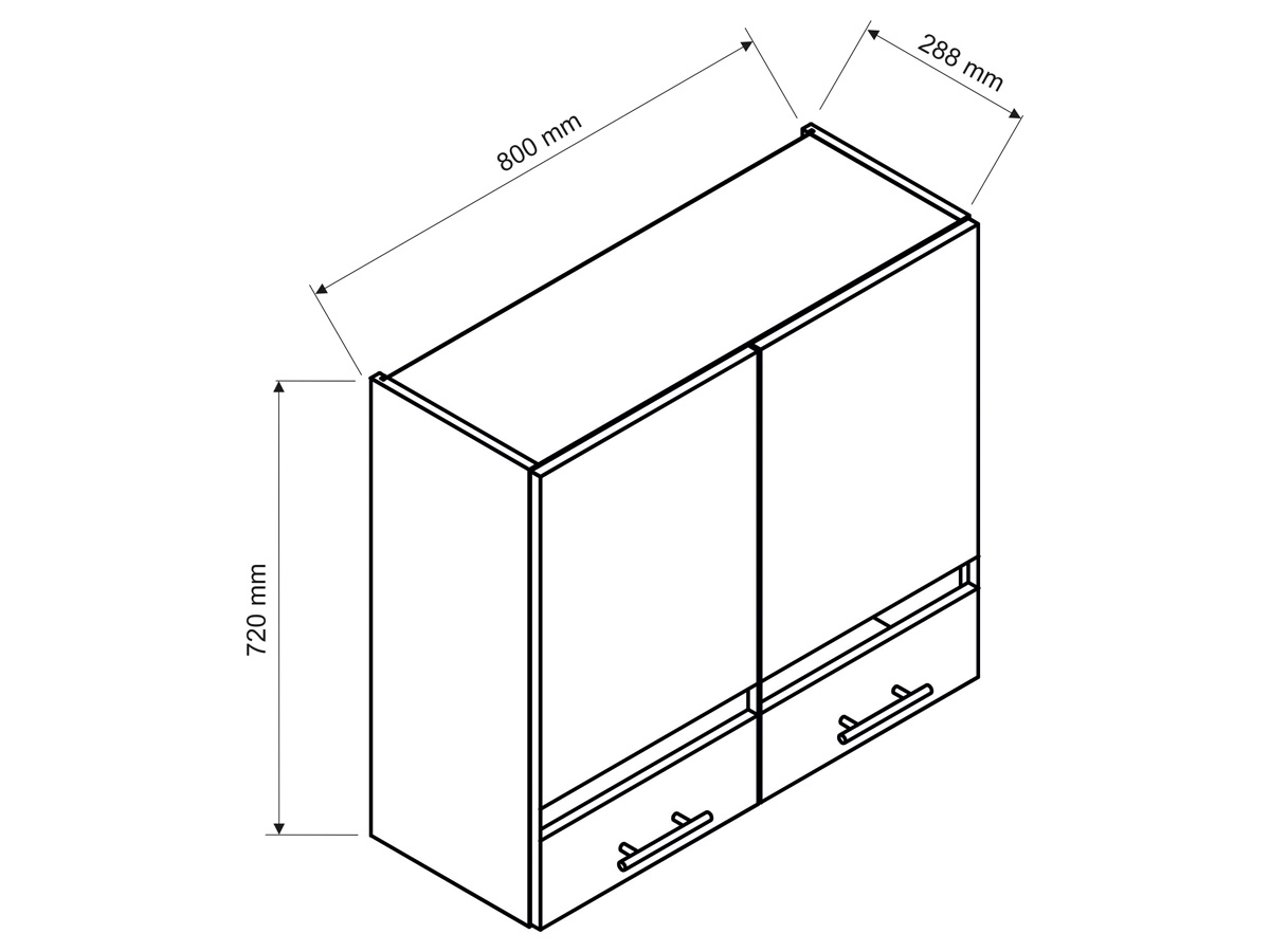 Clara WS80 SP - Skříňka witrynowa dvoudveřová kuchyňšký nábytek