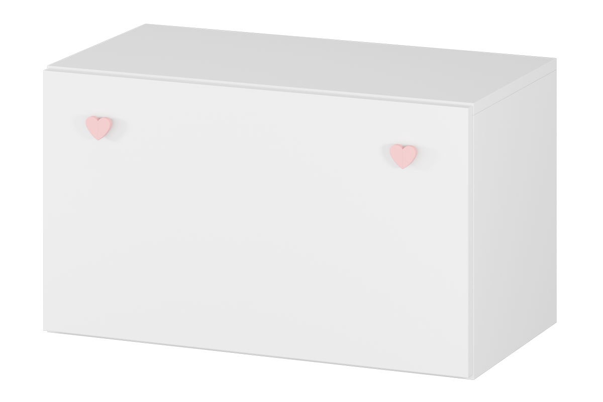 Krabica na hračky Hannah z ozdobnymi Úchytkaami - Biela kufer na hračky