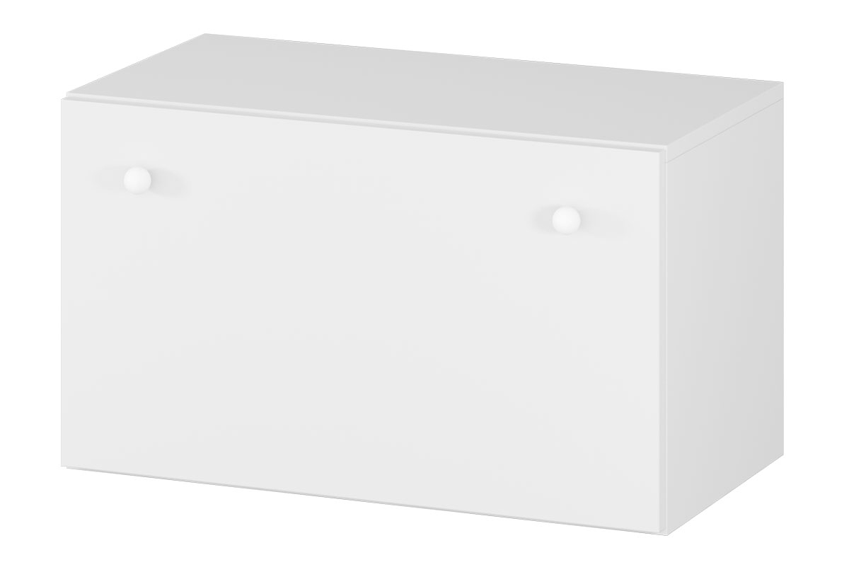 Krabica na hračky Hannah z ozdobnymi Úchytkaami - Biela skrzynia so zásuvkou