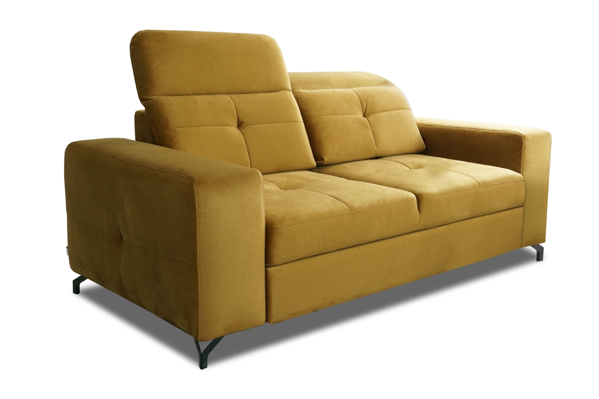 Belavio II kétszemélyes kanapé állítható fejtámlákkal Pohovka dvoumístná v žlutém odstínu