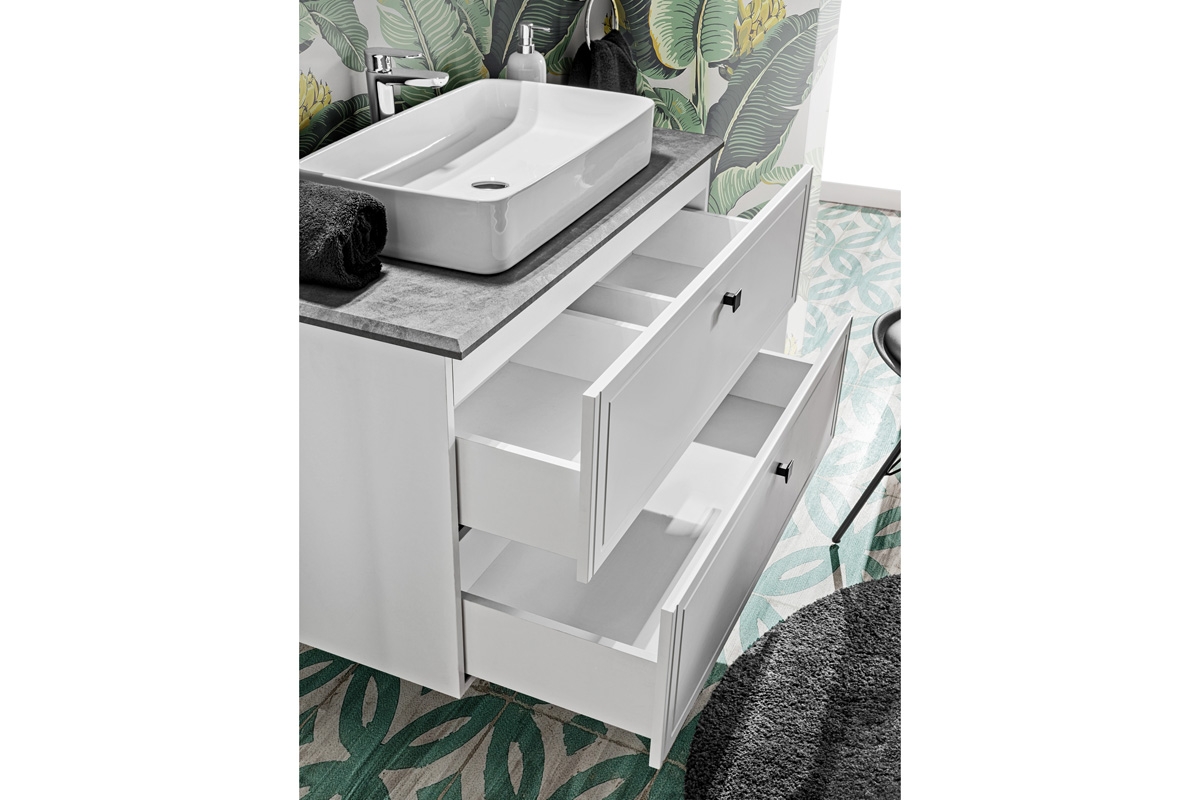 Moderní Komplet nábytku do koupelny Havana 80 cm - Bílý mat Skříňka lazienowa comad 