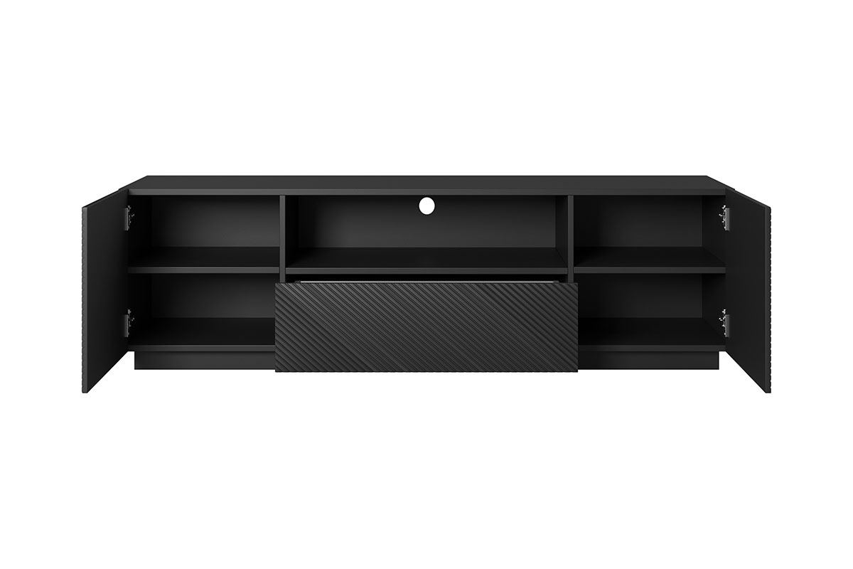 Asha TV-szekrény 167 cm - matt fekete Skříňka rtv asha
