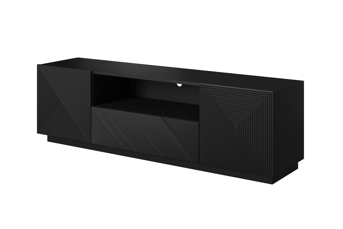 Asha TV-szekrény 167 cm - matt fekete szafka rtv do salonu
