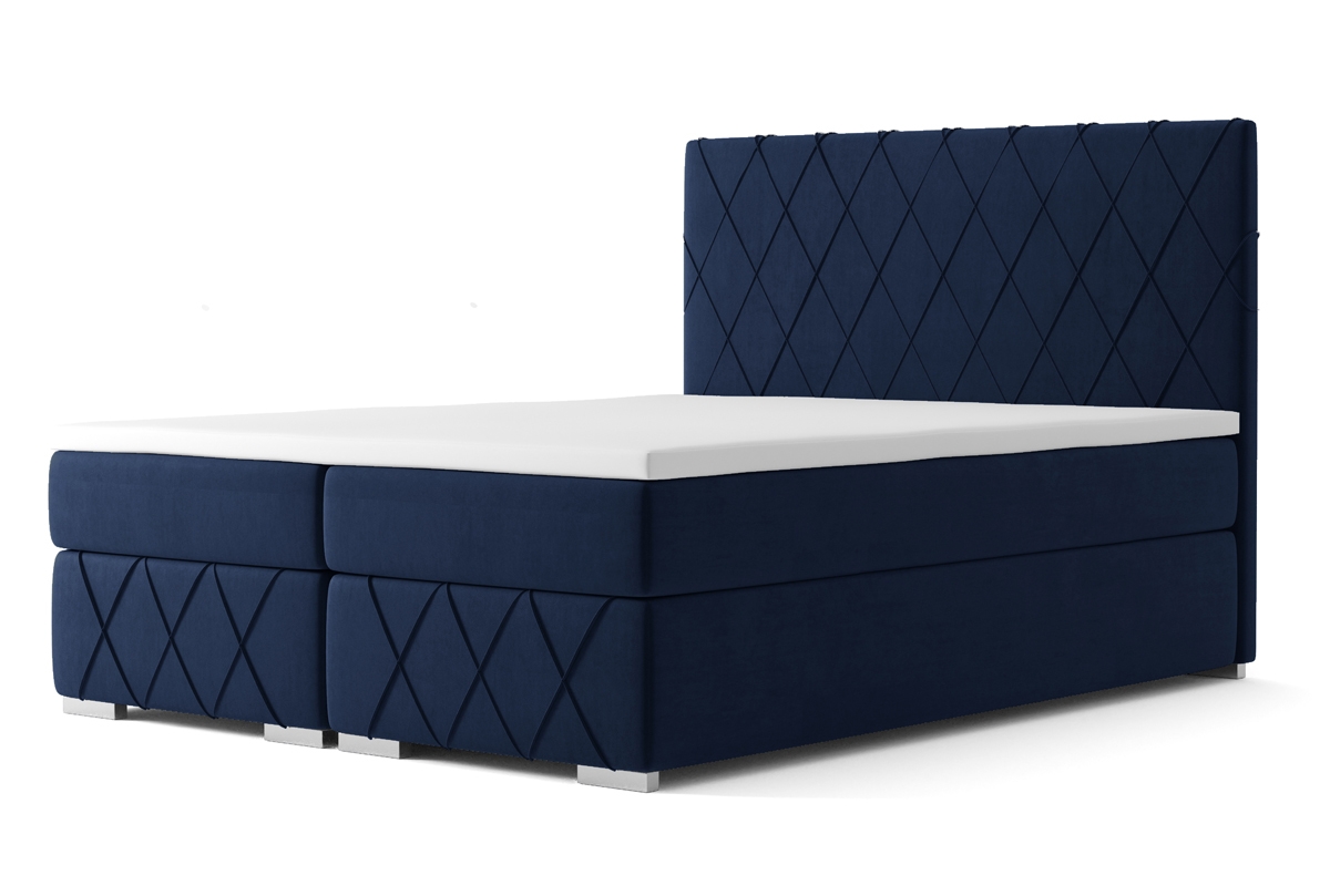 Boxspring postel s úložním prostorem Feba 180x200 tmavě modrý boxspring