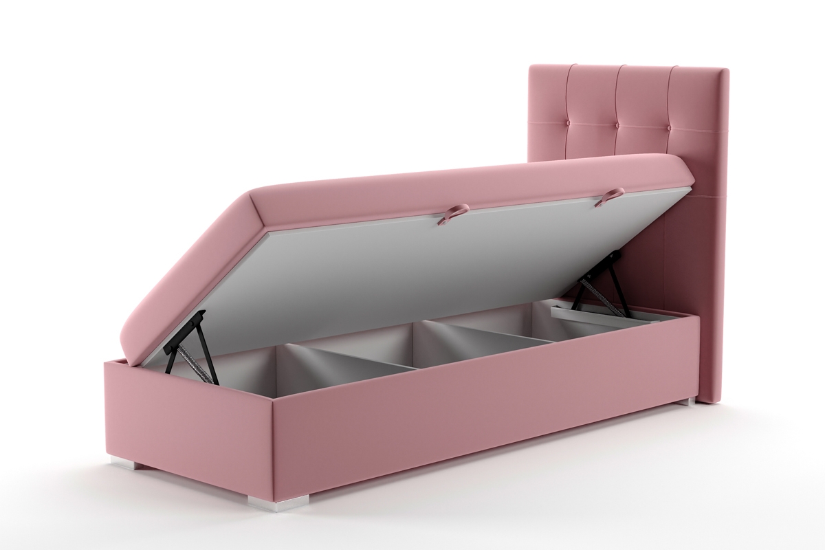 Boxspring postel mládežnická Basim 90x200 postel mládežnická s úložným prostorem na ložní prádlo