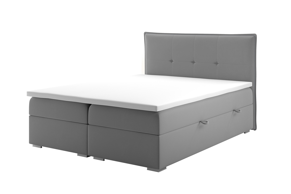 Boxspring postel s úložným prostorem Ethan 160x200 postel z wysokiem čelem 