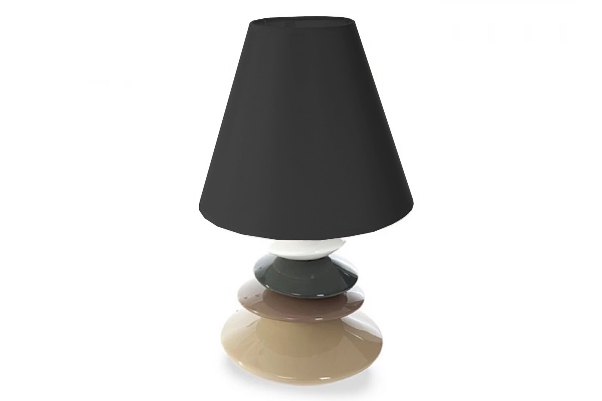 Keramická lampa TONDA 1B Abazur Čierny Keramická lampa