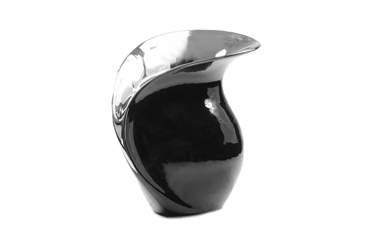 Keramická váza VENUS 01 Černý/Stříbrný wzon czarny 
