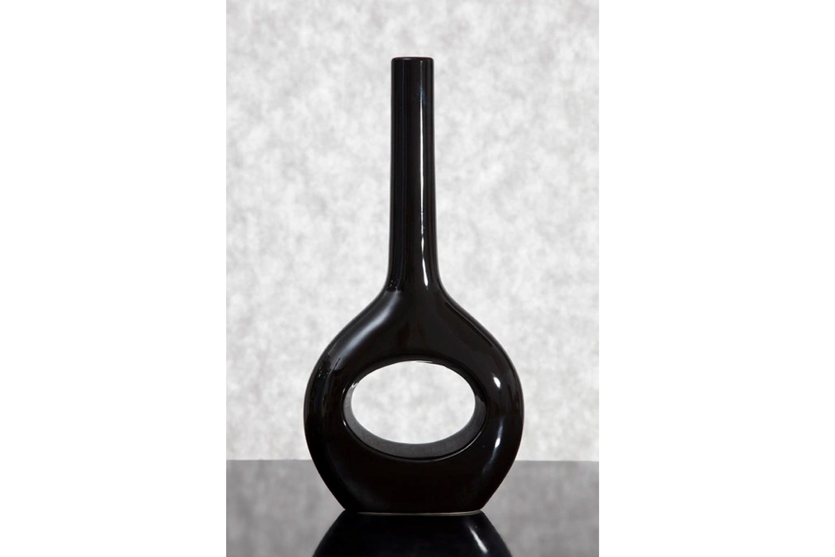 Keramická váza Tango 27 Černý wazon do salonu 