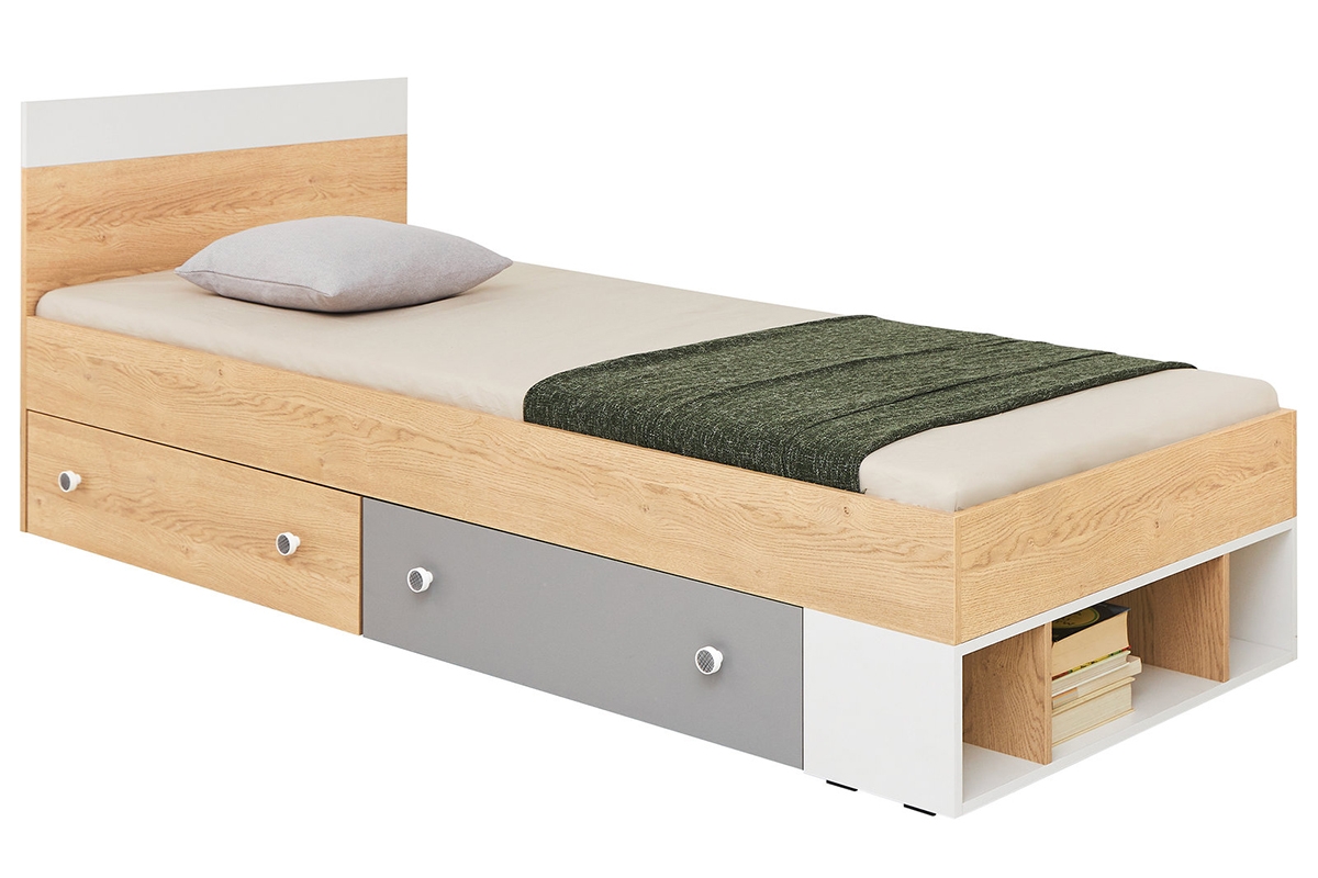 Komplet mládežnického nábytku Pixel - systém B postel mládežnická se zásuvkami