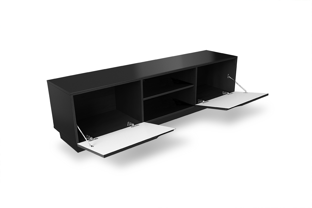 TV stolek Loftia Mini - černá / černý mat Skříňka tv do obývacího pokoje 