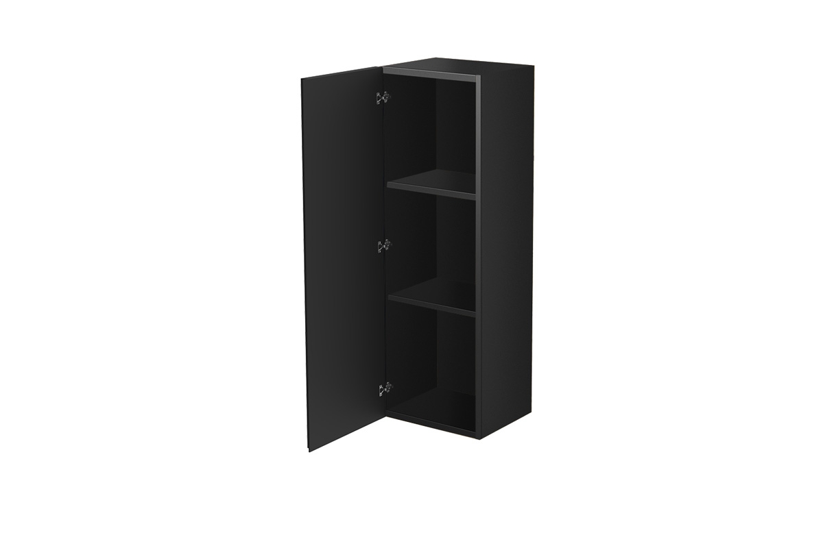 Závesná skrinka Loftia s tromi policami 40 cm - čierna / čierny mat Závesná skrinka