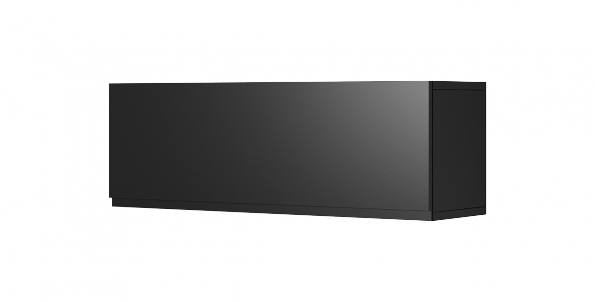 Závesná skrinka Loftia 120 cm - čierna / čierny mat Závesná horizontálna skrinka Loftia 