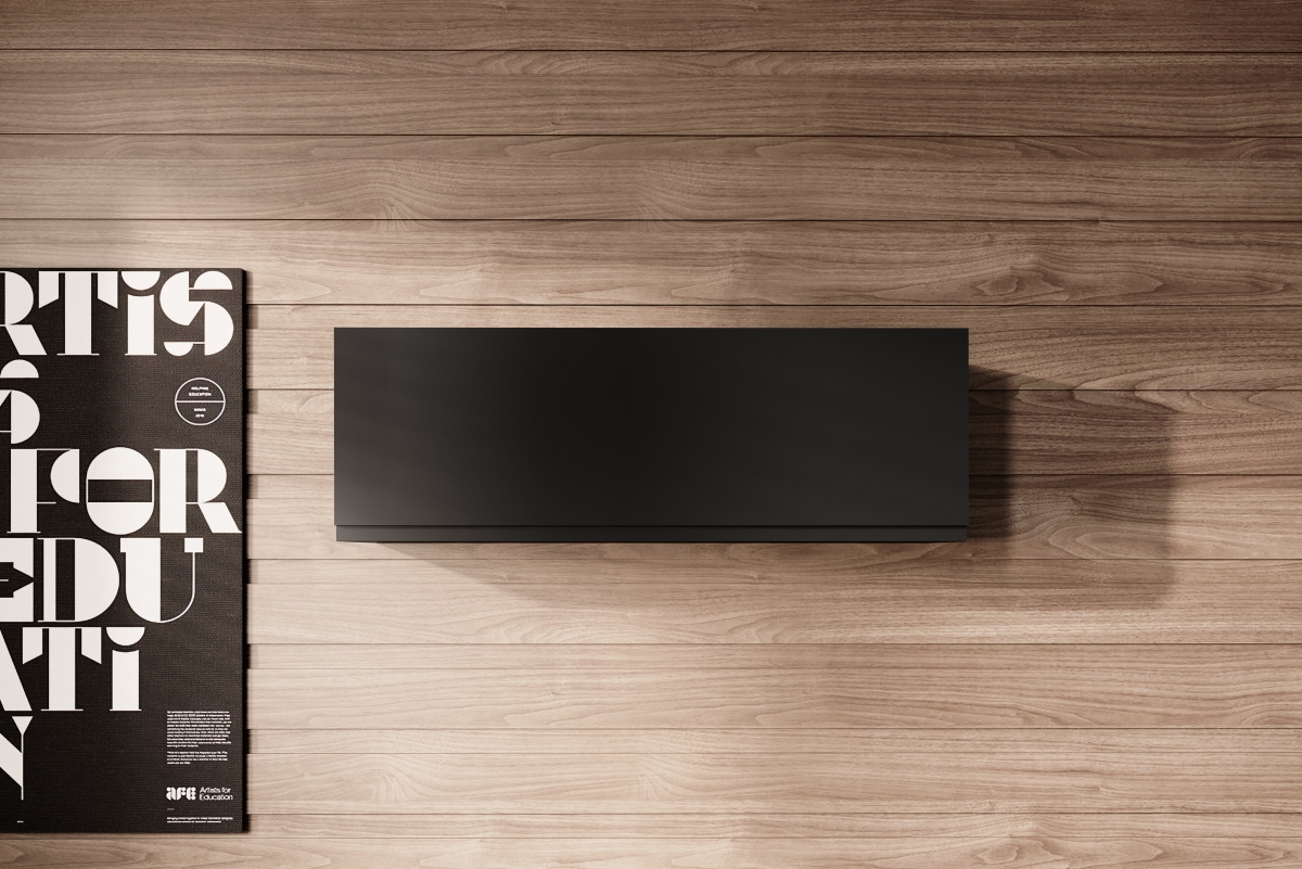 Loftia vízszintes felakasztható szekrény - fekete/fekete matt Skříňka závěsná v černém matu
