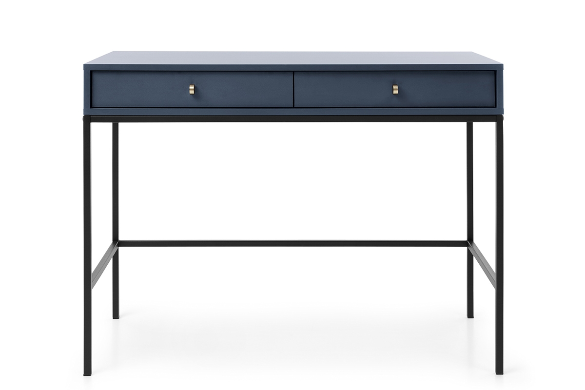 Konzolový stolek Eladia  se dvěmi zásuvkami - tmavě modrá konzolový stolek se dvěma zásuvkami