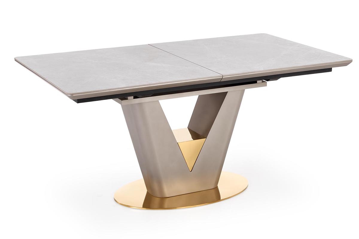 VALENTINO összecsukható asztal - világos hamu/sárga VALENTINO Stůl rozkladany jasný popel/Žlutý