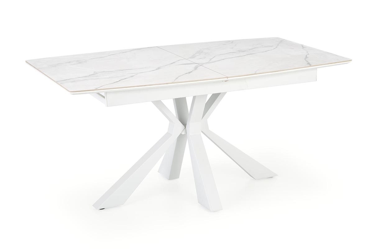 VIVALDI Stůl összecsukható Deska - Bílý mramor, Nohy - Bílý VIVALDI Stůl rozkladany Deska - Bílý mramor, Nohy - Bílý
