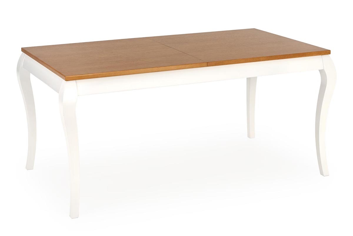 Rozkladací jedálenský stôl WINDSOR 160-240x90 cm - tmavý dub / biela WINDSOR Rozkládací stôl 160-240x90x76 cm Farba tmavý Dub/Biely