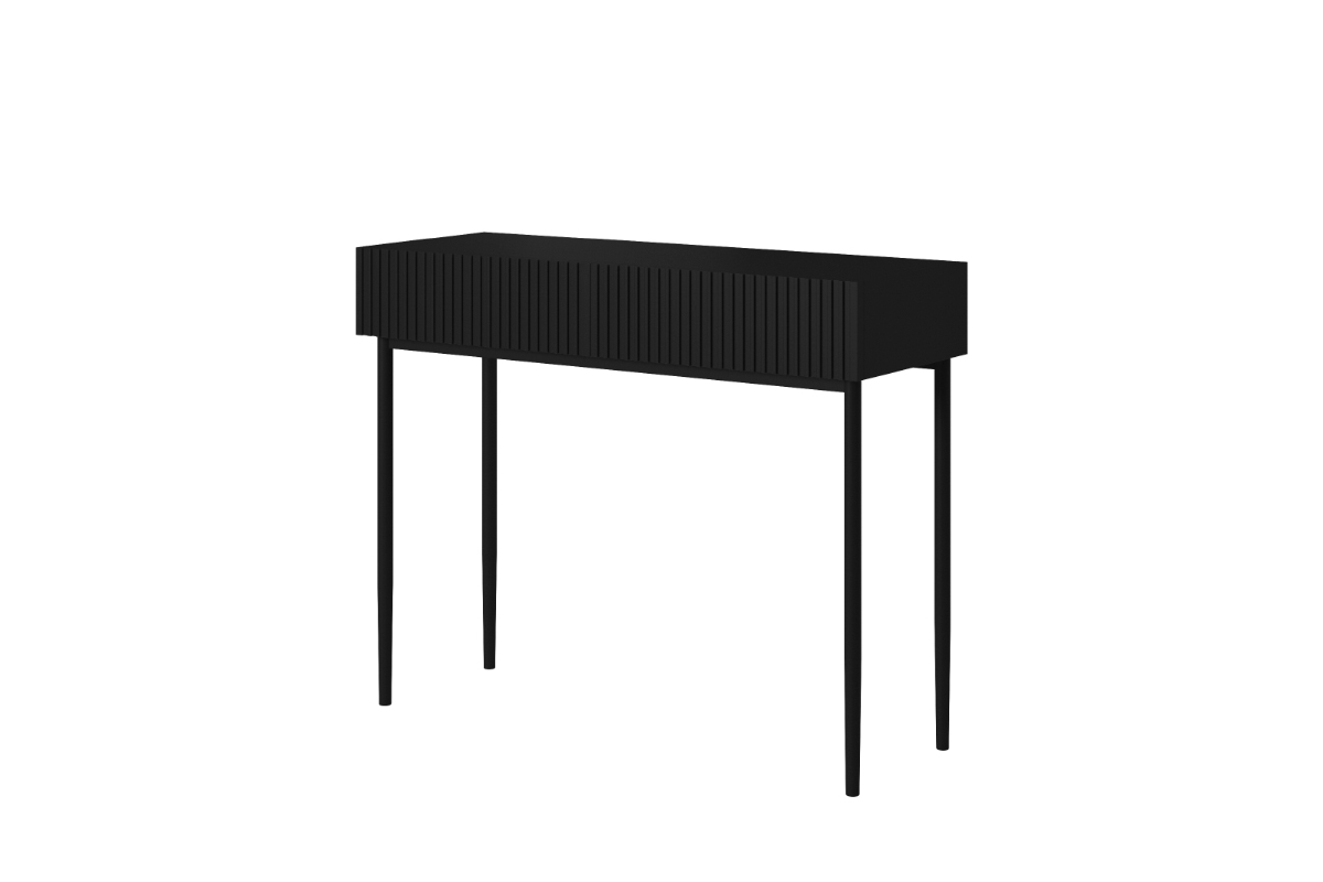 Moderný písací stôl Nicole - čierny mat / čierne nožičky biurko