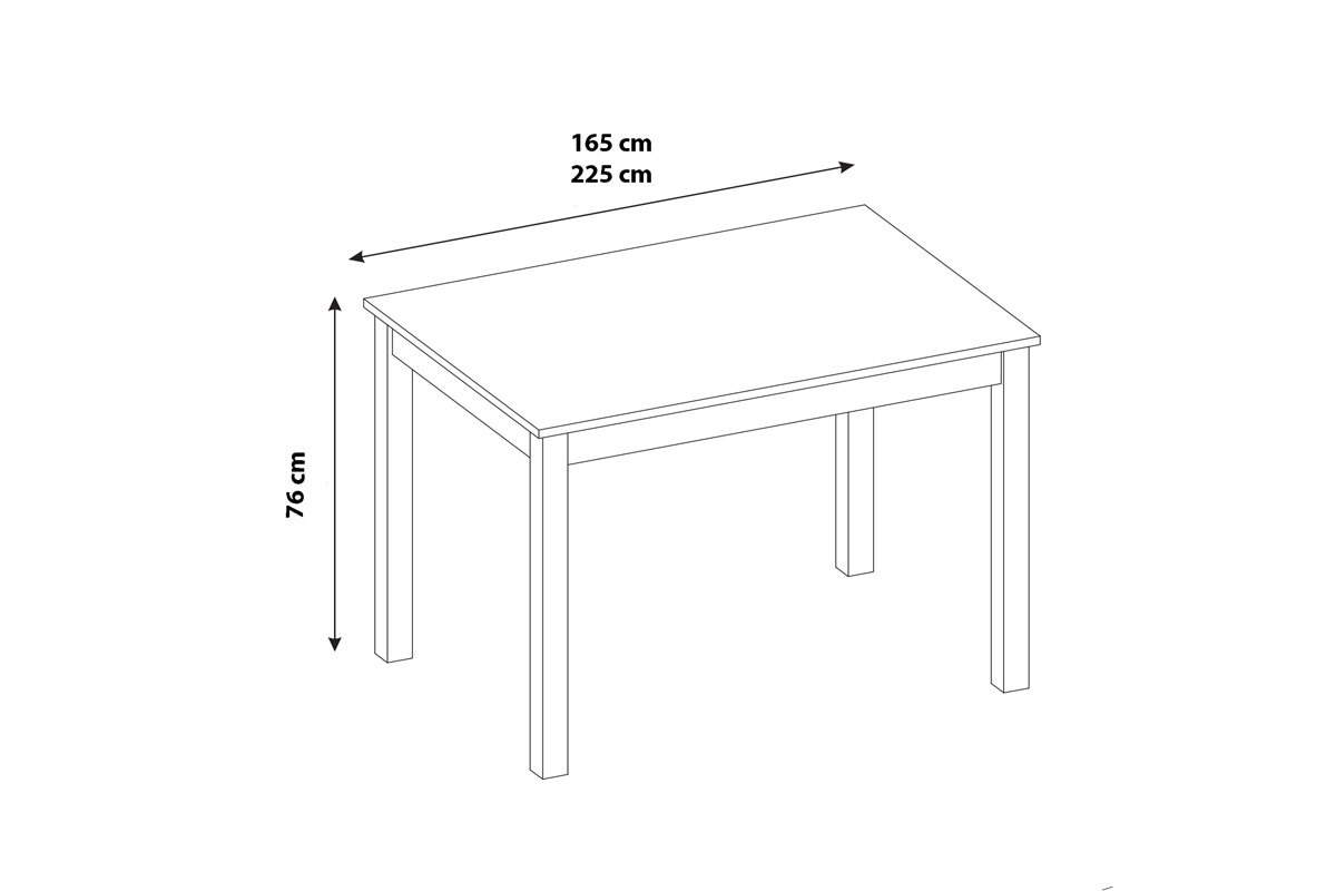 Rozkládací stôl Desentio - alpská biela mat  Stôl Nábytok bogart