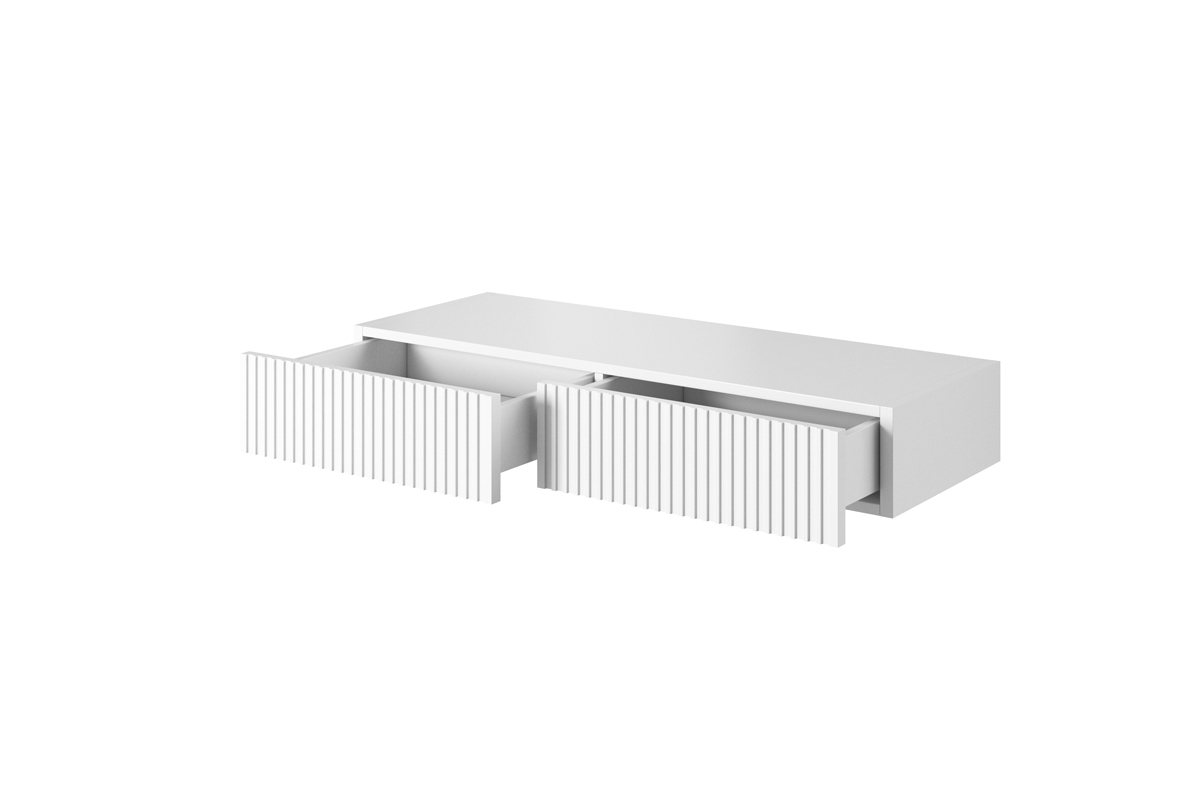 Závěsný psací stůl Nicole 100 cm se zásuvkami - bílá / bílý mat Závěsný Toaletní stolek
