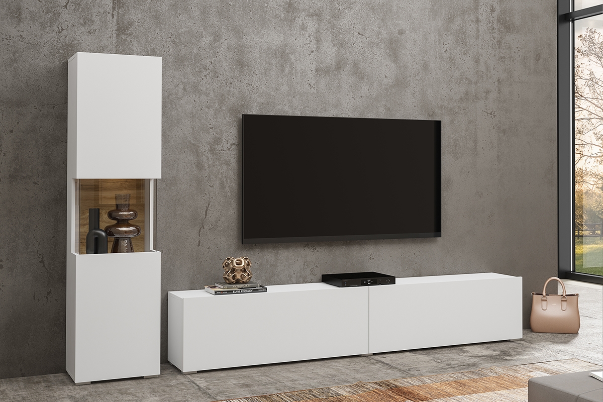 TV skrinka AVA 180 - biela / wotan Obývacia stena .