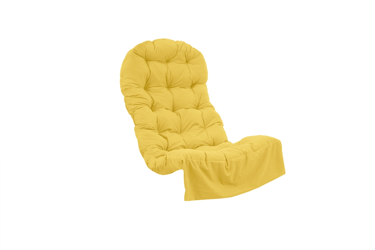 Polstr na křeslo Gardins III - žlutá komfortowa poducha do fotela kokon