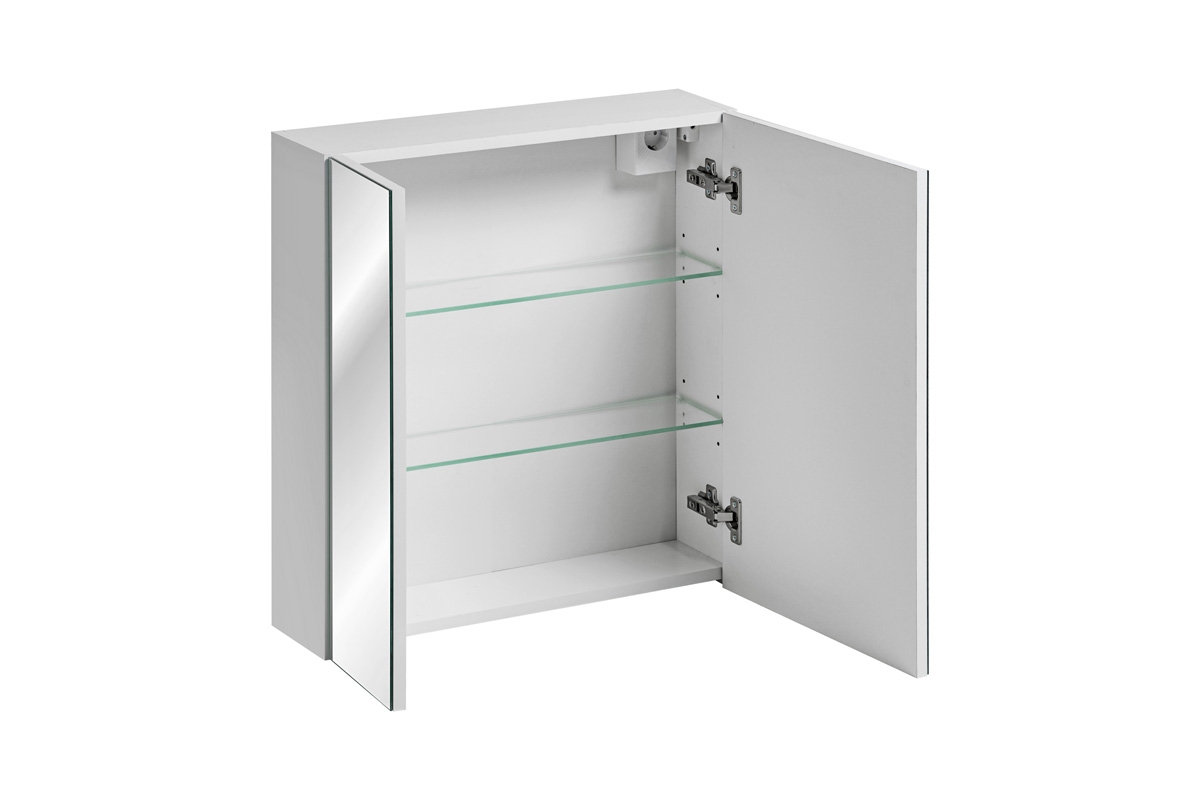 Skříňka zrcadlová Leonardo White 60 cm - Bílá Skříňka s policemi do koupelny comad 