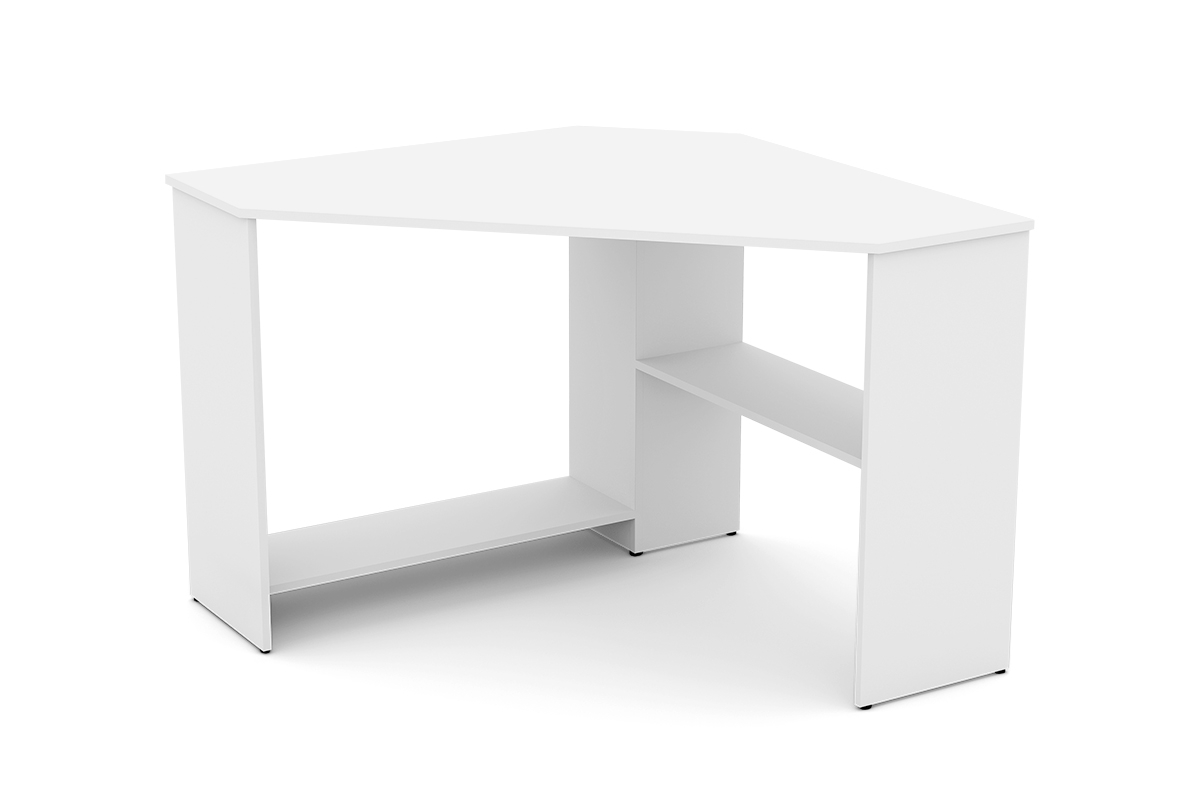 Narozne Písací stôl Rino - Biely biely Písací stôl narozne