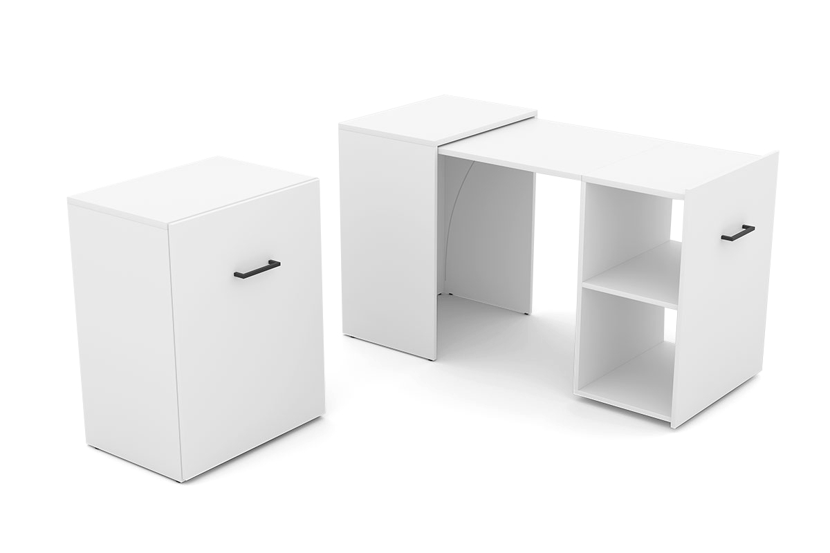 Výsuvný písací stôl Smart - biely - Helvetia Výsuvný písací stôl Smart - biely - Helvetia