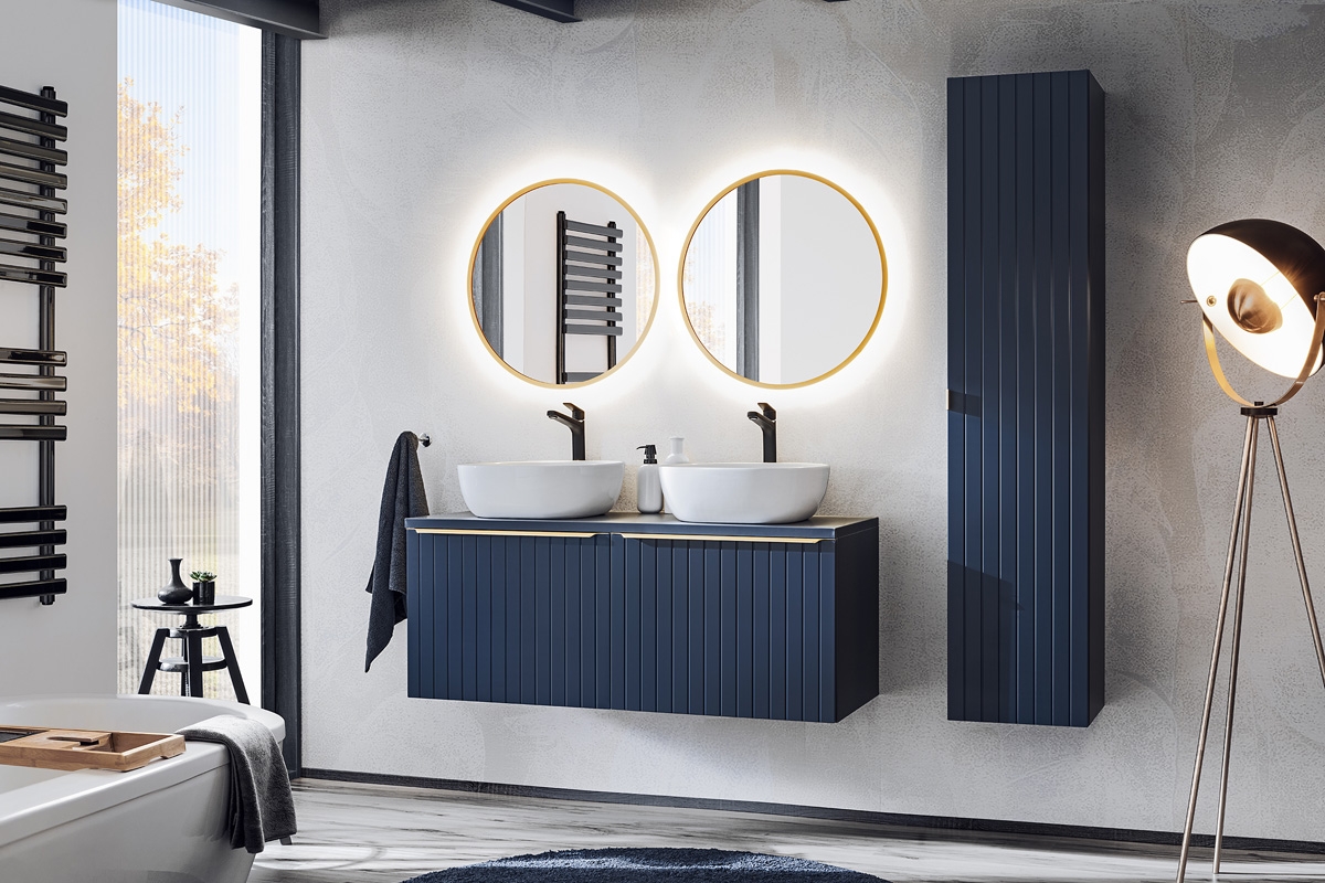 Komplet kúpeľňového nábytku Santa Fe Deep Blue III - Modrý indigo  designerskie Nábytok kúpeľňové  bogart 