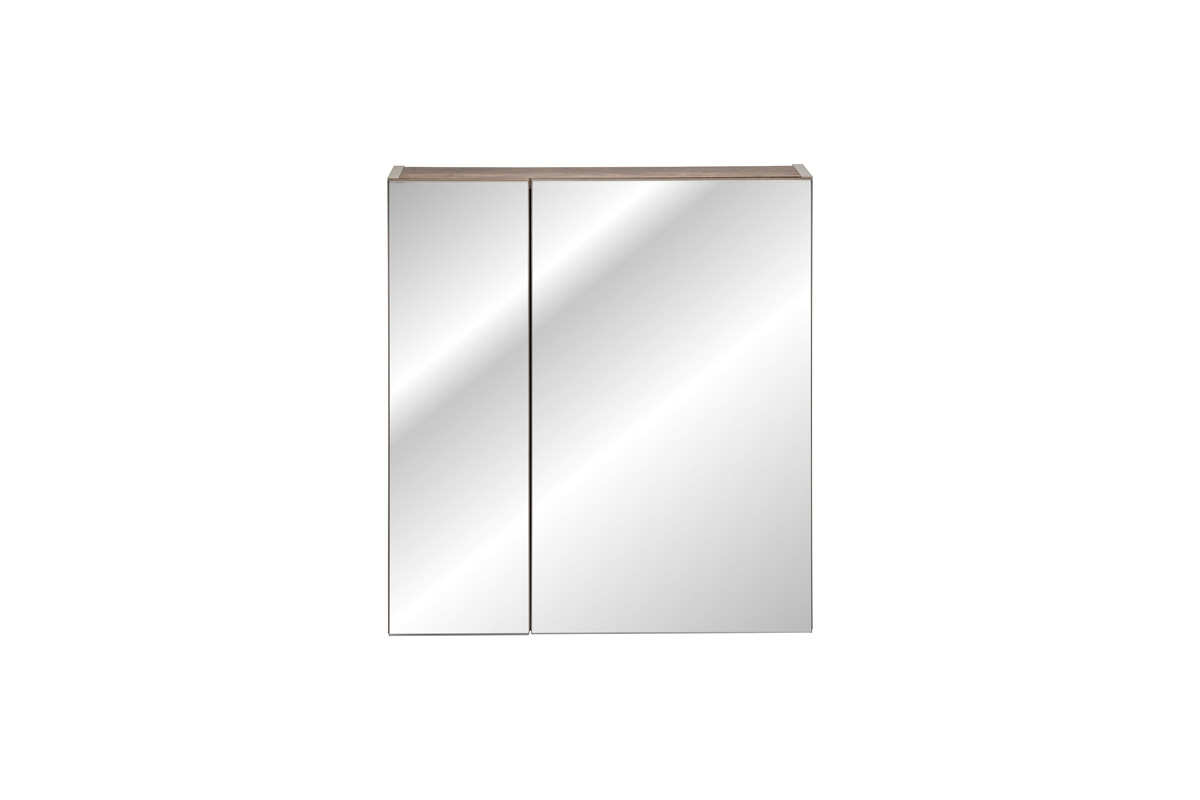 Skříňka závěsná zrcadlová Santa Fe Taupe 60 cm - křemíková šedá Skříň lazienkowa závěsná Comad 