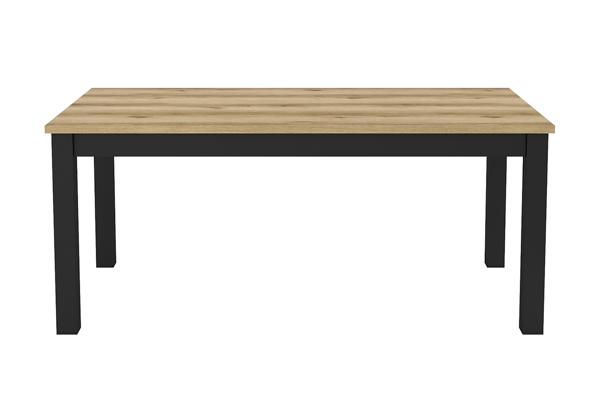 Stôl do jedálne Olin 94 - 180x95 cm - Dub grand prírodné / Čierny ŠIROKÉ stôl do jedálne
