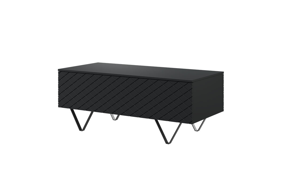 Scalia 120 2K dohányzóasztal fiókkal - fekete matt / fekete Lábak Konferenční stolek s úložným prostorem Scalia 120 2K