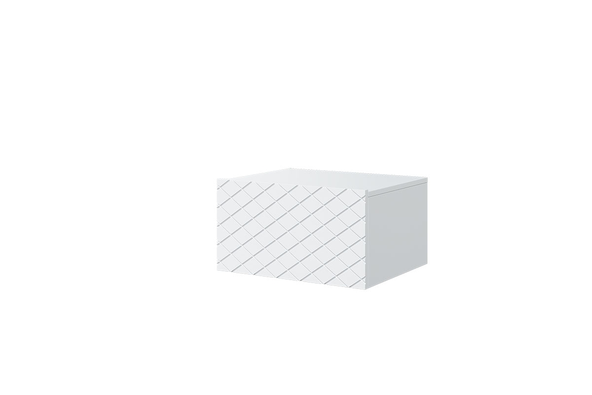 Scalia 50 1SZ éjjeliszekrény szett 2 db, falra szerelhető - matt fehér moderní styl