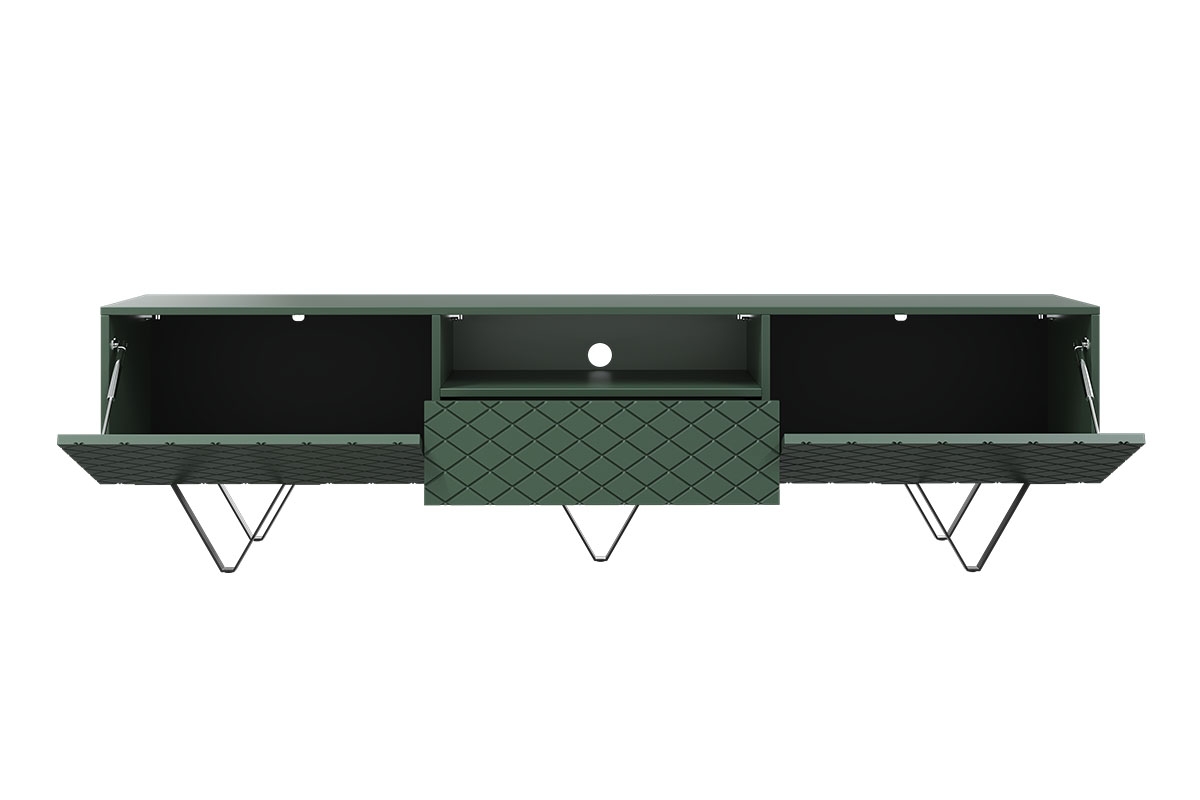 TV stolek Scalia 2K1SZ s výklenkem - labrador mat / černé nožky nadčasový design
