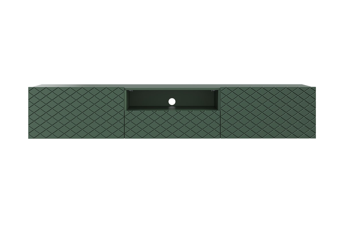 Závěsný TV stolek Scalia 190 cm s výklenkem - labrador mat zelená závěsná Skříňka TV