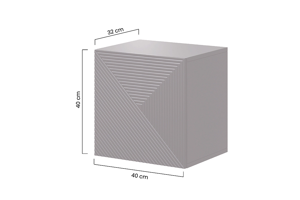 Závesná skrinka Asha 40 cm - čierny mat Závesná skrinka Asha - čierny mat - rozmery
