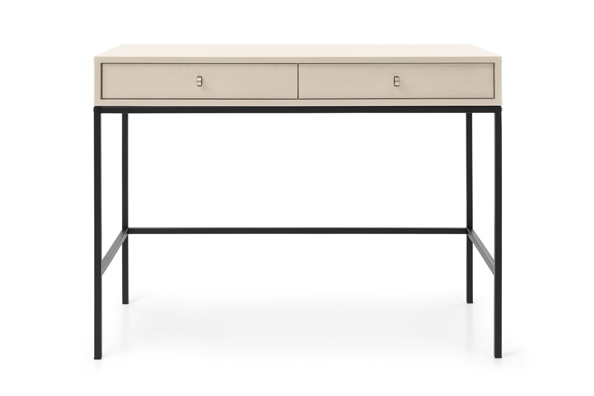 Konzolový stolek se dvěma zásuvkami Eladia - Béžový moderní design