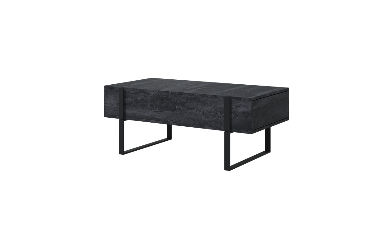 Verica dohányzóasztal - szénfekete / fekete lábak Stolik kawowy Verica - czarny beton / czarne nóżki 